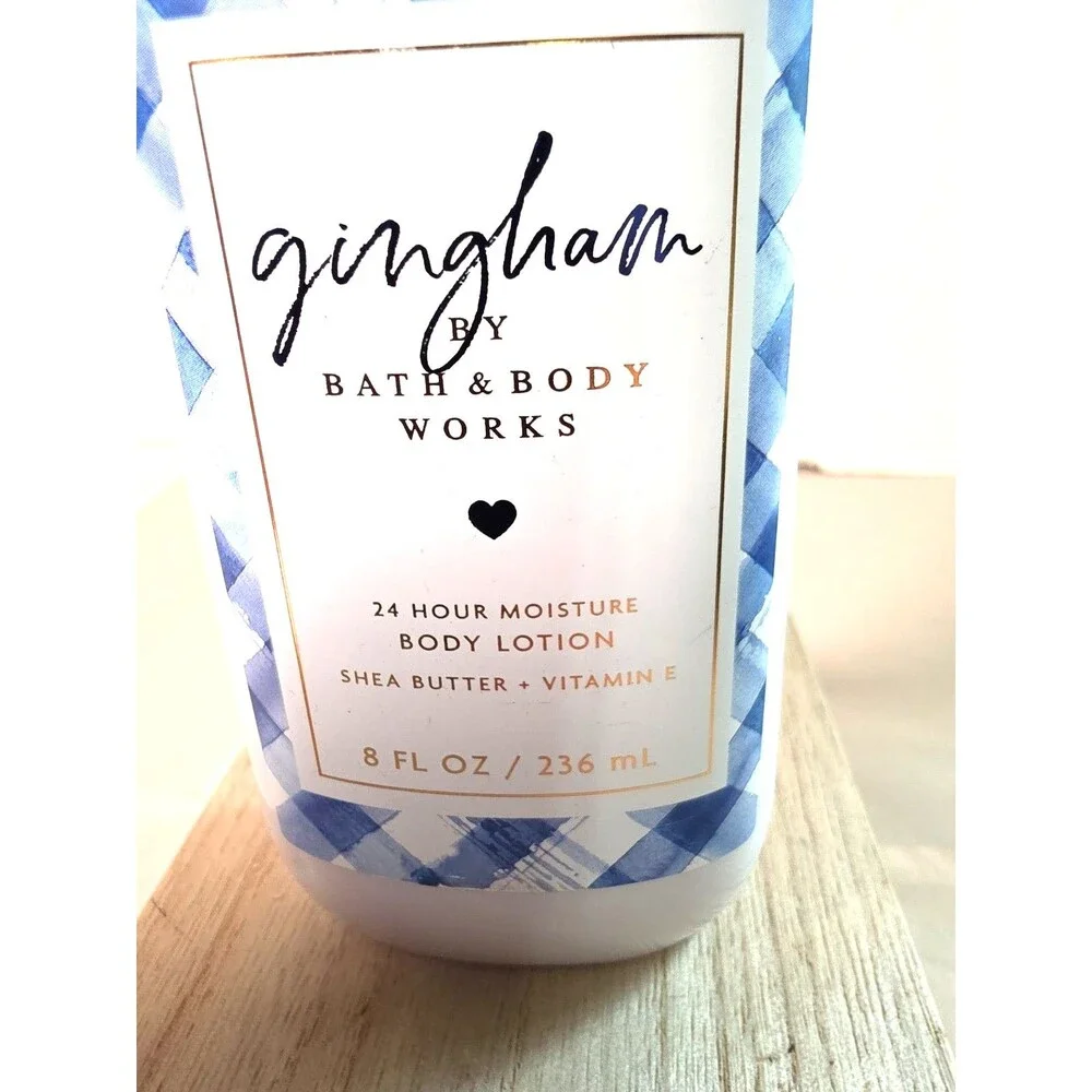 New Gingham by Bath & Body Works lotion, Shea butter  + vitamin E 8oz